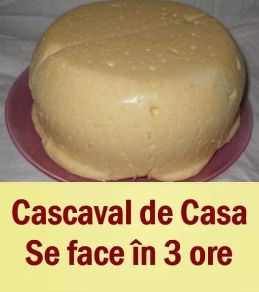 Cașcaval de Casă  Se face în 3 ore. Tot ce îți trebuie este 1 litru de lapte 300 ml smântână și 3 ouă