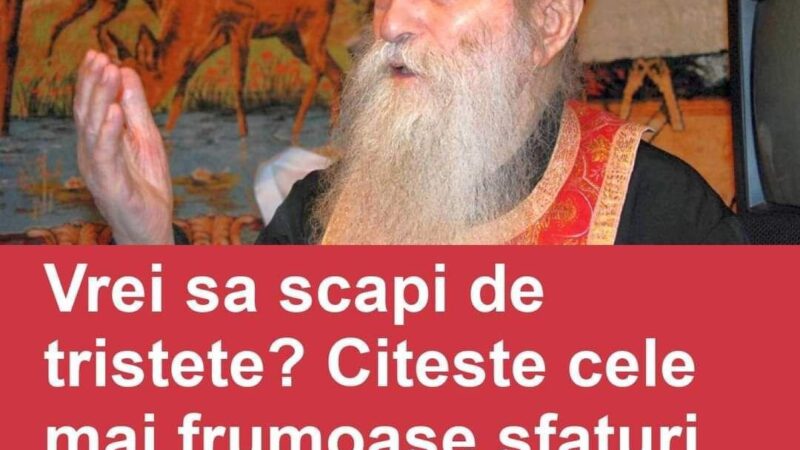 Vrei sa scapi de tristete Citeste cele mai frumoase sfaturi de la Parintele Arsenie Papacioc