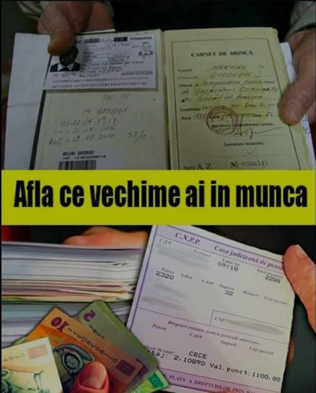 Cum verifici vechimea in munca si plata contributiilor pentru pensie