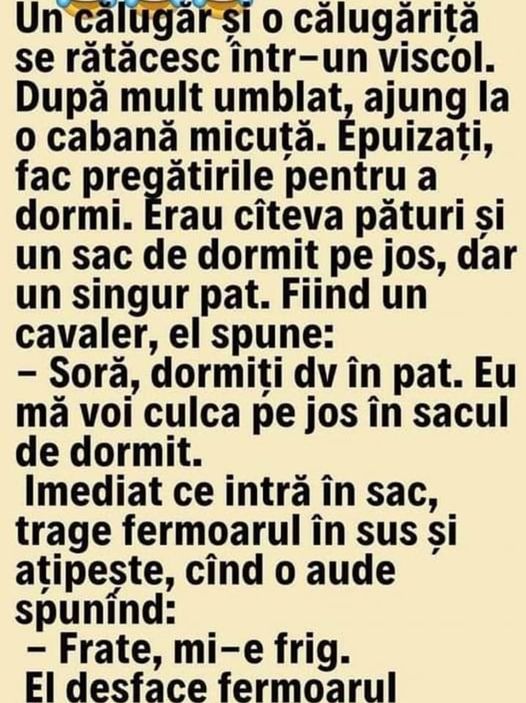 Un Călugăr Şi O Călugăriţă Se Rătăcesc Într-Un Viscol