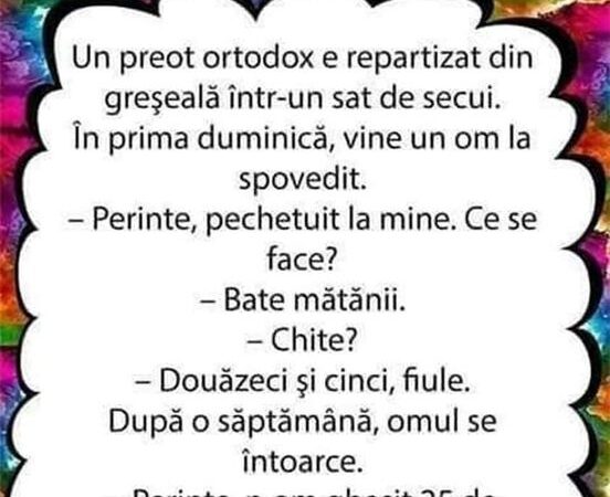 Bancul de vineri  Un preot ortodox e repartizat într-un sat de secui Perinte pechetuit la mine. Ce se face