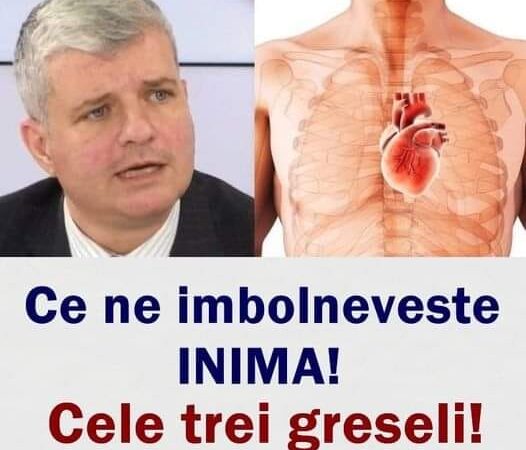 Ce ne îmbolnăvește de fapt inima Trei greșeli mari pe care le fac cardiacii explicate de dr. Cristian Udroiu cunoscut cardiolog