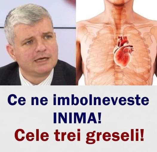 Ce ne îmbolnăvește de fapt inima Trei greșeli mari pe care le fac cardiacii explicate de dr. Cristian Udroiu cunoscut cardiolog