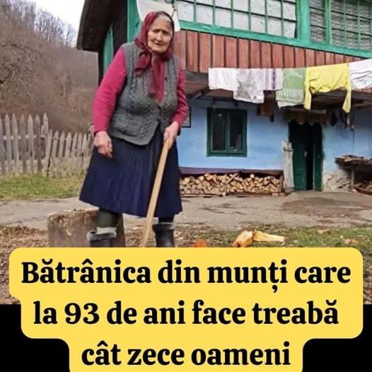 La 93 de ani le dă clasă tinerilor de 25. Bătrânica din ținutul Momârlanilor uimește cu pofta ei de viață.