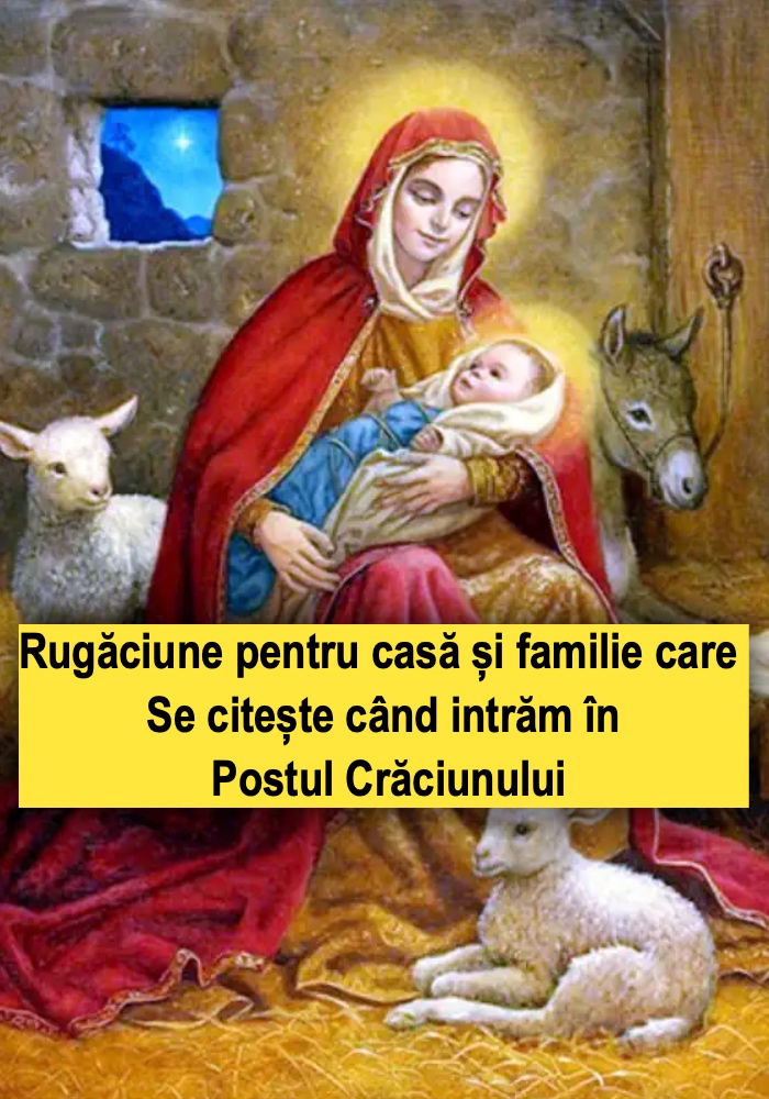 Rugăciune pentru locuință și familie rostită la începutul Postului Crăciunului