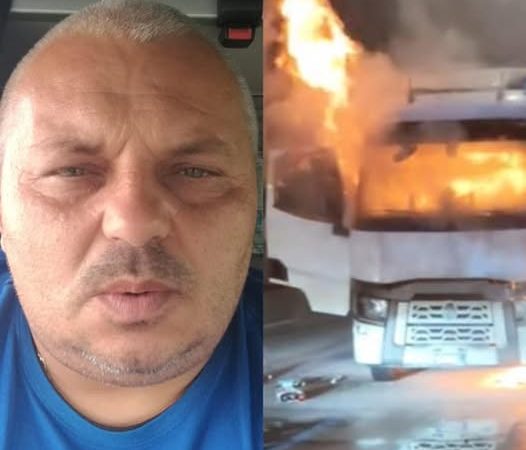 VIDEO Petre a ars de viu în camionul pe care îl conduce. Șoferul de 49 de ani era din Gorj dar s-a stins într-un mod cumplit în Italia