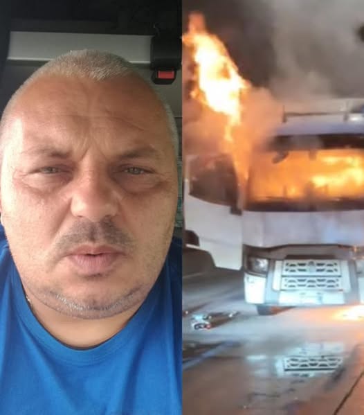 VIDEO Petre a ars de viu în camionul pe care îl conduce. Șoferul de 49 de ani era din Gorj dar s-a stins într-un mod cumplit în Italia