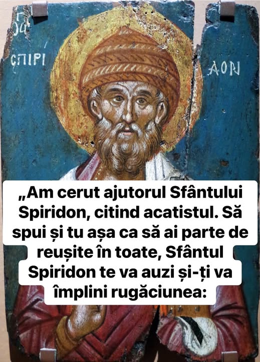 Am cerut ajutorul Sfântului Spiridon citind acatistul