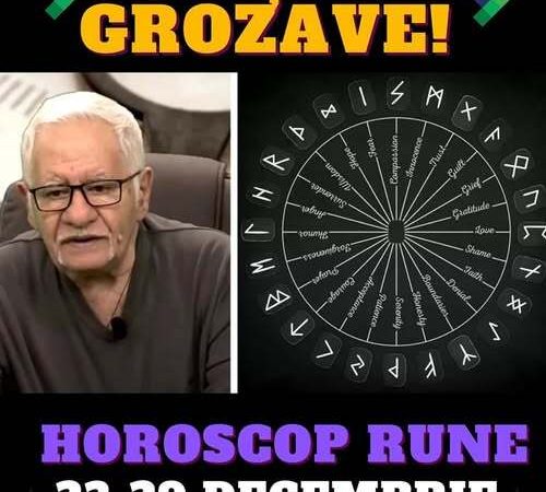 Horoscop rune săptămâna 23-29 decembrie 2024. Previziunile lui Mihai Voropchievici Trei zodii au parte de fertilitate și belșug iar alte patru de atenționări majore