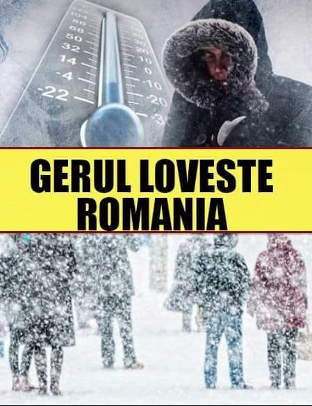 Vine gerul cumplit în România. Temperaturile scad până la -20 de grade. Unde va fi extrem de frig