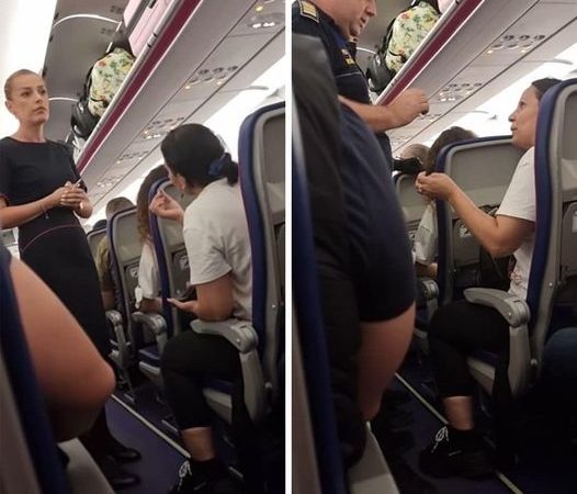 Motivul pentru care românca din imagine a fost dată afară de către stewardesă dintr-un avion WizzAir