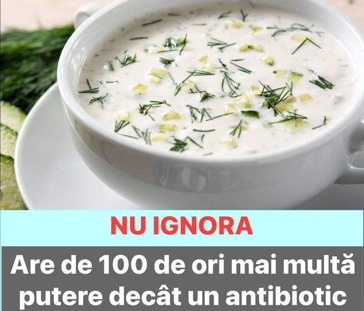 Supa considerată antibiotic. Are de 100 de ori mai multă putere decât un antibiotic. Susține ficatul previne boala Alzheimer și scade tensiunea