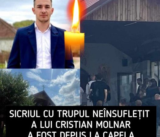 Sicriul cu trupul neînsuflețit al lui Cristian Molnar a fost depus la capela din Tarna Mare. Motivul pentru care rudele și prietenii au venit îmbrăcați în costume populare