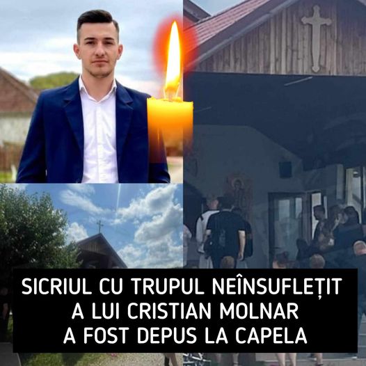 Sicriul cu trupul neînsuflețit al lui Cristian Molnar a fost depus la capela din Tarna Mare. Motivul pentru care rudele și prietenii au venit îmbrăcați în costume populare