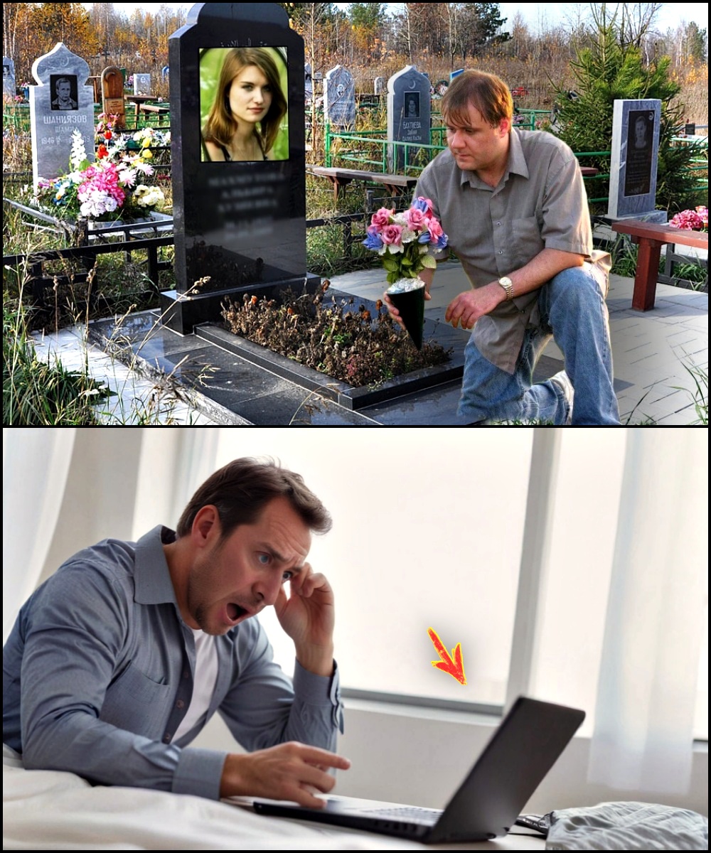 Văzând că florile de pe mormântul soției dispar soțul îndurerat a instalat o cameră